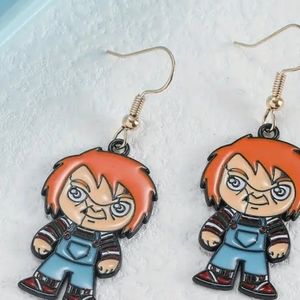 Halloween Spooky Scary Chucky Doll Earrings